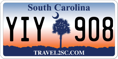 SC license plate YIY908