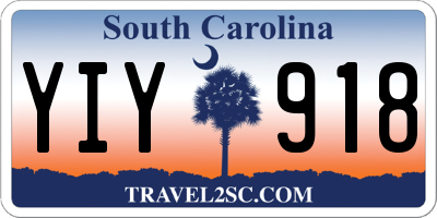SC license plate YIY918