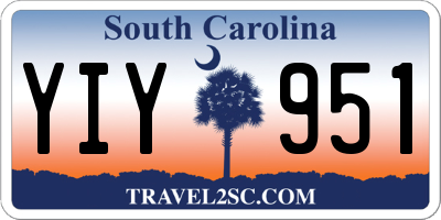 SC license plate YIY951