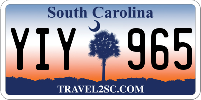 SC license plate YIY965