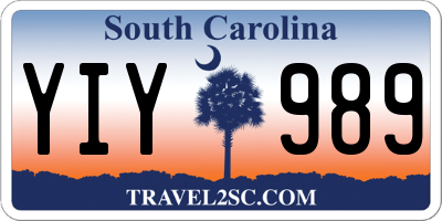 SC license plate YIY989