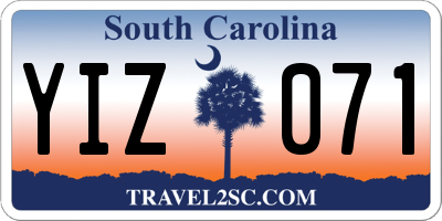 SC license plate YIZ071
