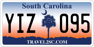 SC license plate YIZ095