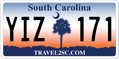 SC license plate YIZ171