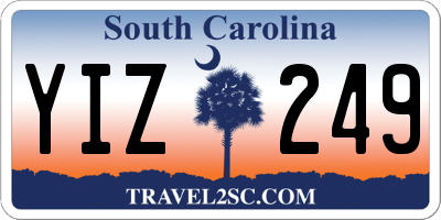 SC license plate YIZ249