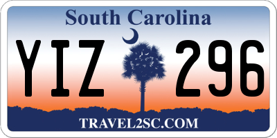 SC license plate YIZ296