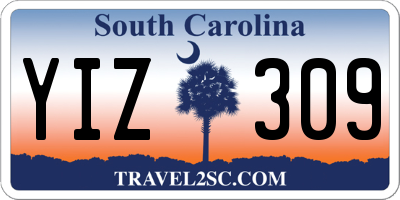 SC license plate YIZ309