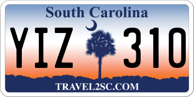 SC license plate YIZ310