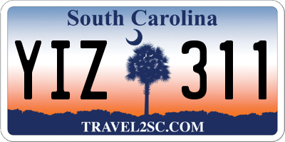 SC license plate YIZ311