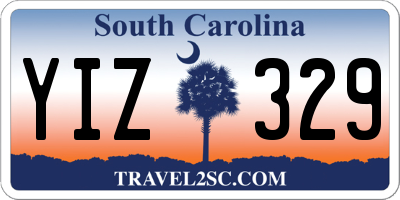 SC license plate YIZ329