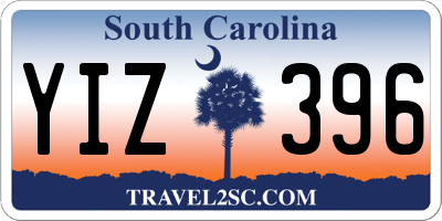 SC license plate YIZ396