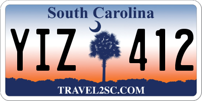 SC license plate YIZ412