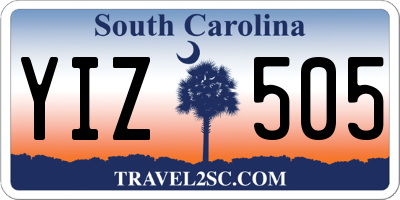 SC license plate YIZ505