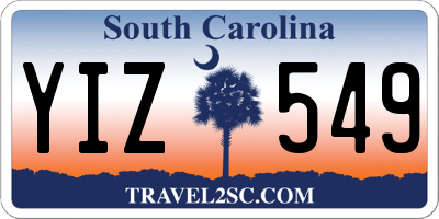 SC license plate YIZ549