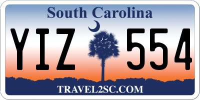 SC license plate YIZ554