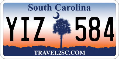 SC license plate YIZ584