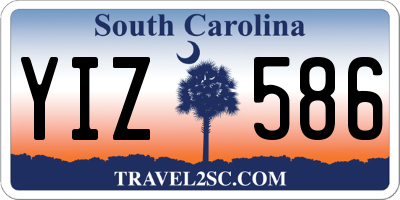 SC license plate YIZ586
