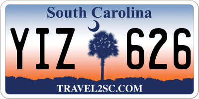 SC license plate YIZ626