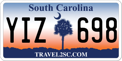 SC license plate YIZ698