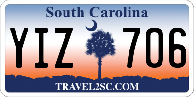 SC license plate YIZ706