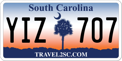 SC license plate YIZ707