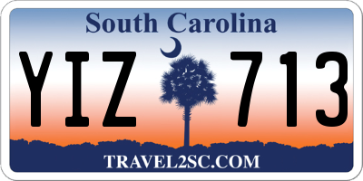 SC license plate YIZ713