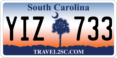 SC license plate YIZ733