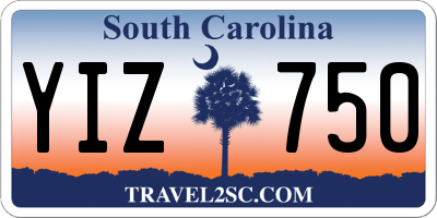 SC license plate YIZ750
