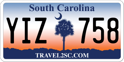 SC license plate YIZ758