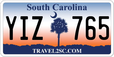 SC license plate YIZ765