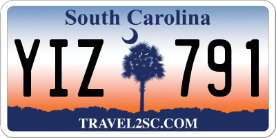 SC license plate YIZ791