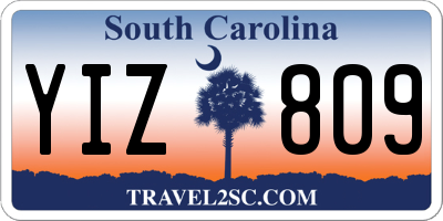 SC license plate YIZ809