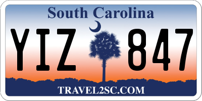 SC license plate YIZ847