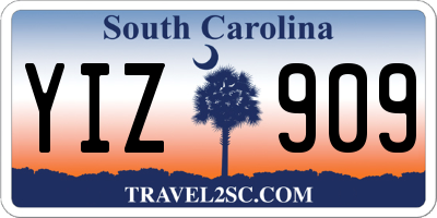SC license plate YIZ909