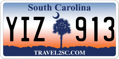 SC license plate YIZ913