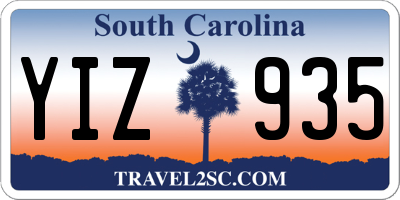 SC license plate YIZ935