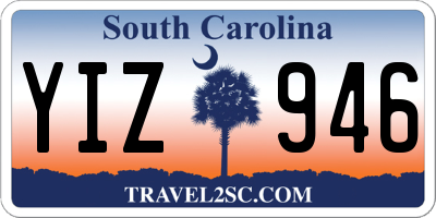SC license plate YIZ946