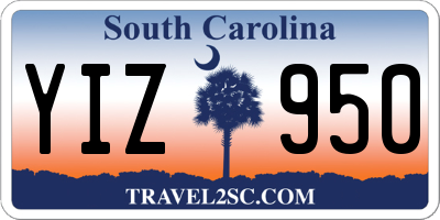 SC license plate YIZ950