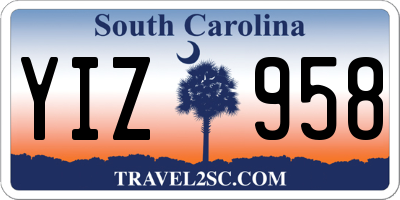 SC license plate YIZ958