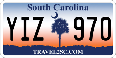 SC license plate YIZ970