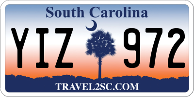 SC license plate YIZ972
