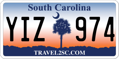 SC license plate YIZ974