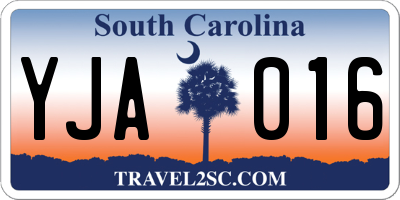 SC license plate YJA016