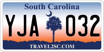 SC license plate YJA032