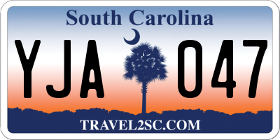 SC license plate YJA047