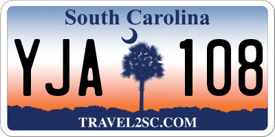 SC license plate YJA108