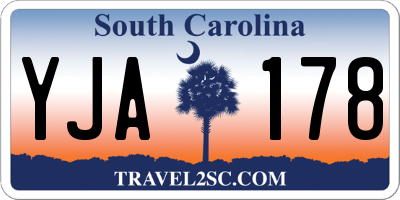 SC license plate YJA178