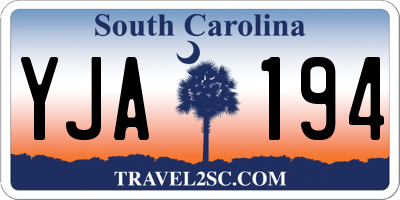 SC license plate YJA194
