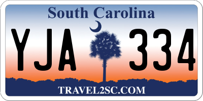 SC license plate YJA334