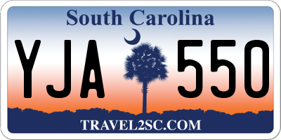 SC license plate YJA550